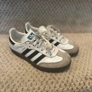Adidas Samba White and Black Sneakers for Kids